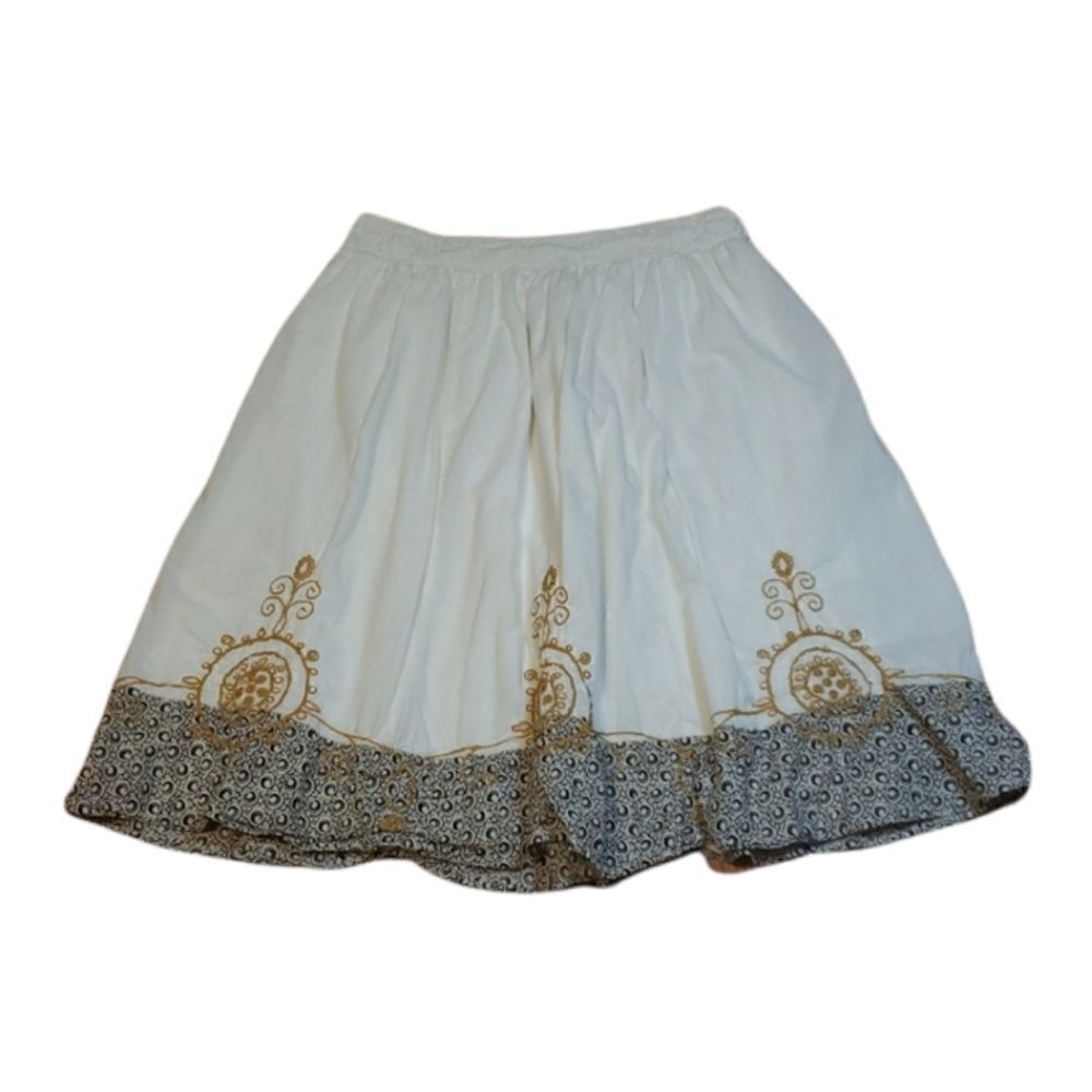 Beautiful  Embroidered Neutral Skirt